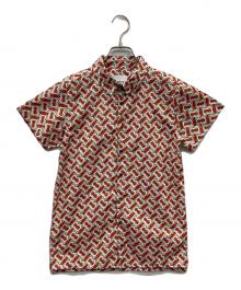 BURBERRY（バーバリー）の古着「TBモノグラム S/Sシャツ」｜レッド×ベージュ
