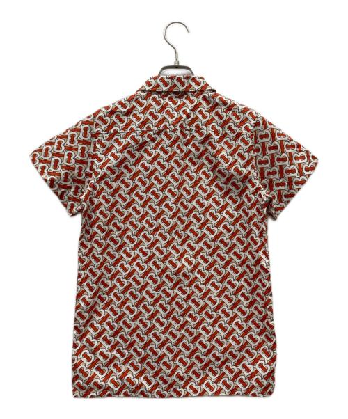 BURBERRY（バーバリー）BURBERRY (バーバリー) TBモノグラム S/Sシャツ レッド×ベージュ サイズ:12Yの古着・服飾アイテム