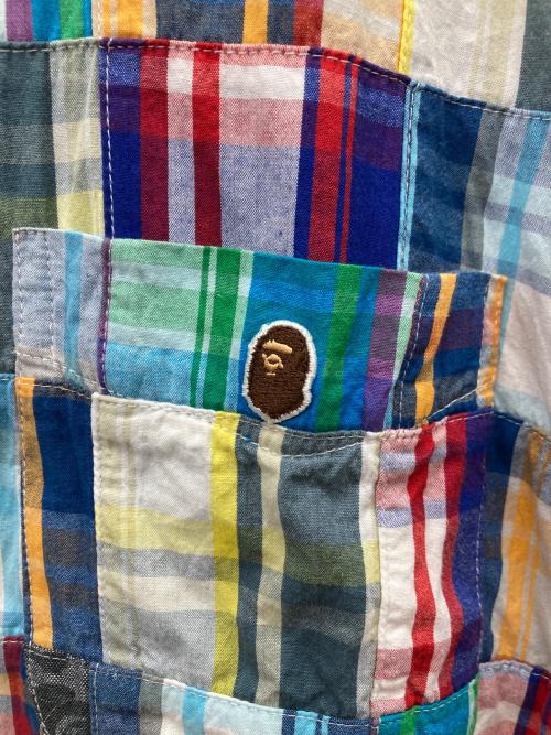 A BATHING APE（アベイシングエイプ）A BATHING APE (アベイシングエイプ) パッチワークシャツ マルチカラー サイズ:ＸＬの古着・服飾アイテム