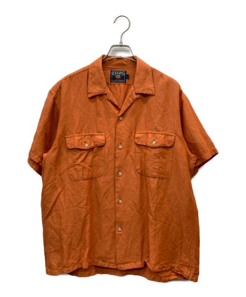 CHAPS RALPH LAUREN（チャップス ラルフローレン）CHAPS RALPH LAUREN (チャップス ラルフローレン) 90sリネンオープンカラーシャツ オレンジ サイズ:Lの古着・服飾アイテム