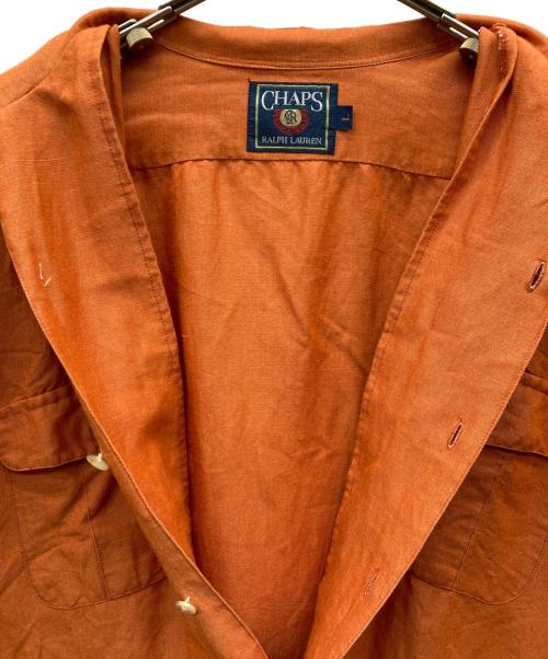 CHAPS RALPH LAUREN（チャップス ラルフローレン）CHAPS RALPH LAUREN (チャップス ラルフローレン) 90sリネンオープンカラーシャツ オレンジ サイズ:Lの古着・服飾アイテム