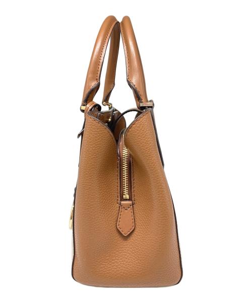MICHAEL KORS（マイケル・コース）MICHAEL KORS (マイケル・コース) KIMBERLY SMALL SATCHEL MERLOT BAG/キムバリー スモール サッチェル メルロー マルチ トートバッグ  ベージュ×ブラウンの古着・服飾アイテム
