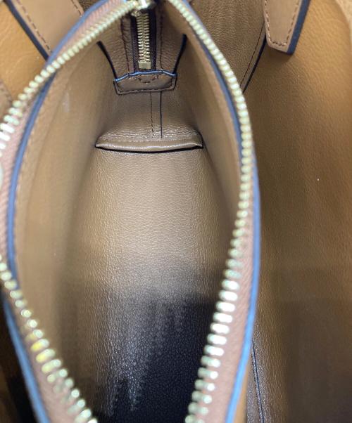 MICHAEL KORS（マイケル・コース）MICHAEL KORS (マイケル・コース) KIMBERLY SMALL SATCHEL MERLOT BAG/キムバリー スモール サッチェル メルロー マルチ トートバッグ  ベージュ×ブラウンの古着・服飾アイテム