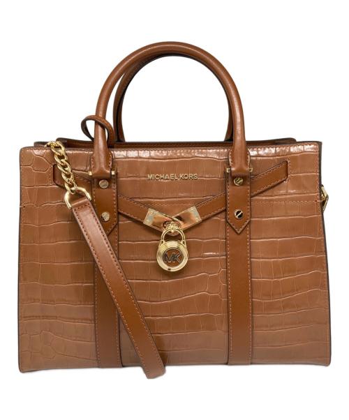MICHAEL KORS（マイケル・コース）MICHAEL KORS (マイケル・コース) ヌーボ・ハミルトン ・ラージ・クロコダイル ブラウンの古着・服飾アイテム