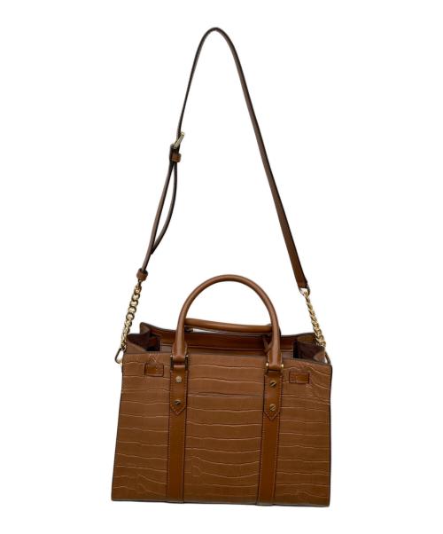 MICHAEL KORS（マイケル・コース）MICHAEL KORS (マイケル・コース) ヌーボ・ハミルトン ・ラージ・クロコダイル ブラウンの古着・服飾アイテム