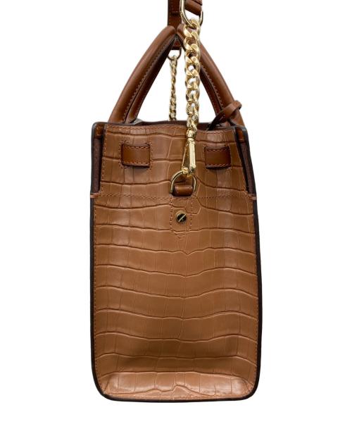 MICHAEL KORS（マイケル・コース）MICHAEL KORS (マイケル・コース) ヌーボ・ハミルトン ・ラージ・クロコダイル ブラウンの古着・服飾アイテム