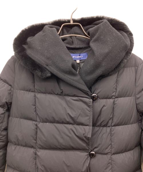 M'S GRACY（エムズグレイシー）M'S GRACY (エムズグレイシー) レッキスファーウールコンビダウンコート ブラック サイズ:40の古着・服飾アイテム