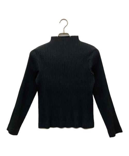 ISSEY MIYAKE（イッセイミヤケ）ISSEY MIYAKE (イッセイミヤケ) ハイネックプリーツカットソー ブラック サイズ:Mの古着・服飾アイテム