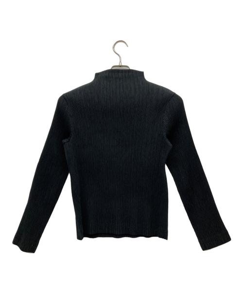 ISSEY MIYAKE（イッセイミヤケ）ISSEY MIYAKE (イッセイミヤケ) ハイネックプリーツカットソー ブラック サイズ:Mの古着・服飾アイテム