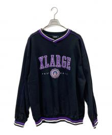 X-LARGE（エクストララージ）の古着「PIPING V NECK SWEAT」｜ブラック