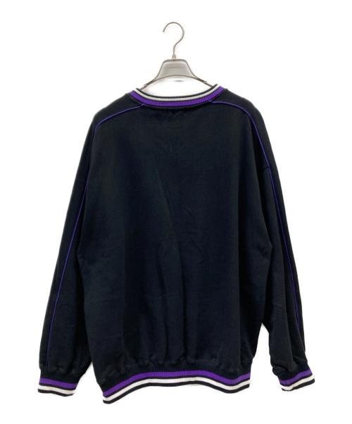 X-LARGE（エクストララージ）X-LARGE (エクストララージ) PIPING V NECK SWEAT ブラック サイズ:XLの古着・服飾アイテム
