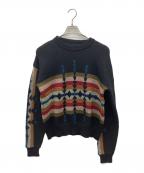 PENDLETONペンドルトン）の古着「70-80sネイティブ柄ニット」｜ブラック