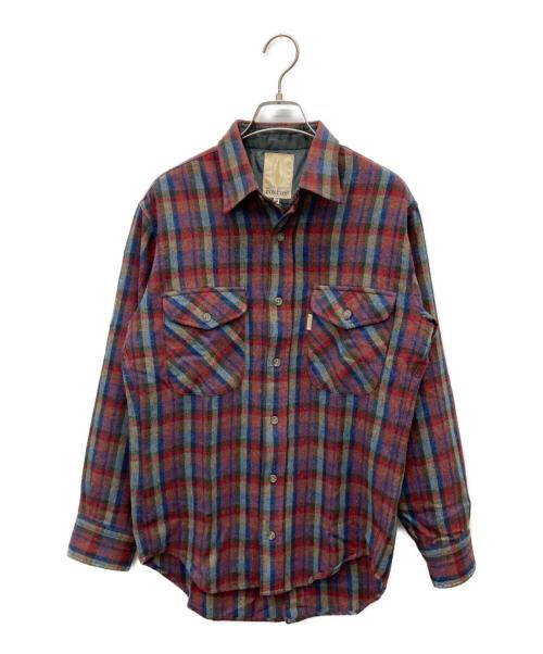 FOX FIRE（フォックスファイヤー）FOX FIRE (フォックスファイヤー) ウールチェックシャツ レッド サイズ:Mの古着・服飾アイテム