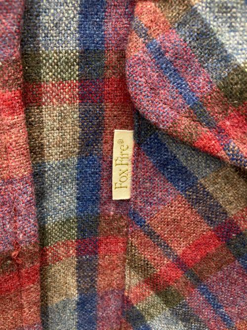 FOX FIRE（フォックスファイヤー）FOX FIRE (フォックスファイヤー) ウールチェックシャツ レッド サイズ:Mの古着・服飾アイテム