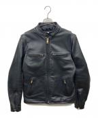 63LEATHERロクサンレザーズ）の古着「Original Single Riders Jackt/シングルライダースジャケット」｜ブラック