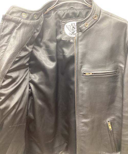 63LEATHER（ロクサンレザーズ）63LEATHER (ロクサンレザーズ) Original Single Riders Jackt/シングルライダースジャケット ブラック サイズ:Xlの古着・服飾アイテム