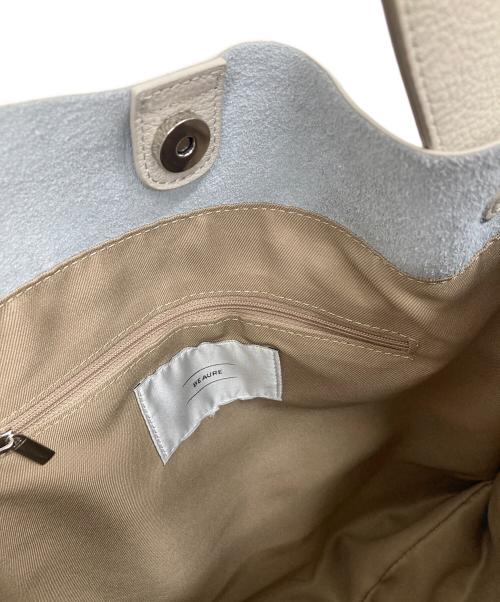 Beaure（ビュレ）BEAURE (ビュレ) カウレザー 2デザイン ハンドル 薄マチ A4 トート ベージュの古着・服飾アイテム