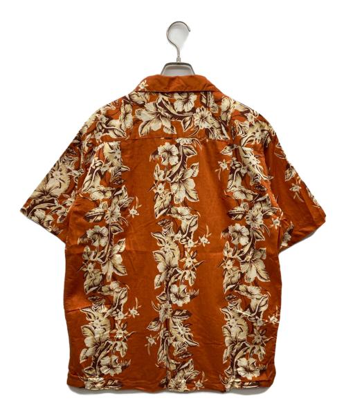 pataloha（パタロハ）pataloha (パタロハ) 00S ツバル柄アロハシャツ オレンジ サイズ:Mの古着・服飾アイテム