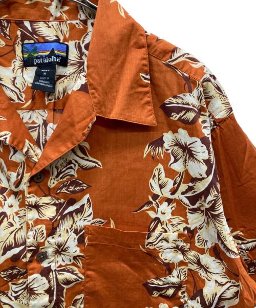 pataloha（パタロハ）pataloha (パタロハ) 00S ツバル柄アロハシャツ オレンジ サイズ:Mの古着・服飾アイテム