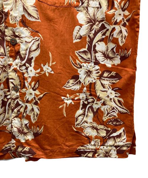 pataloha（パタロハ）pataloha (パタロハ) 00S ツバル柄アロハシャツ オレンジ サイズ:Mの古着・服飾アイテム