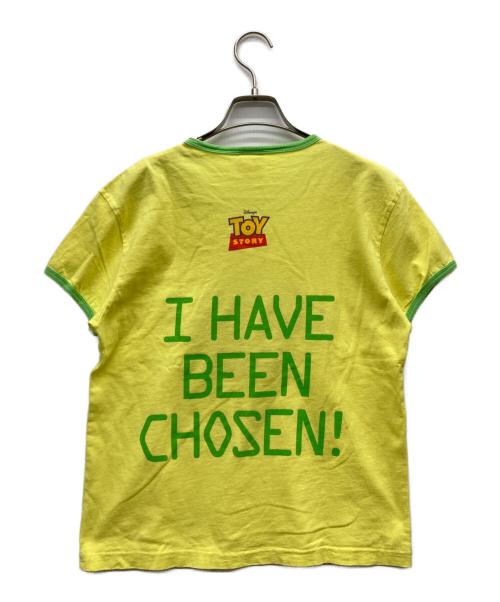DISNEY（ディズニー）DISNEY (ディズニー) リトルグリーンメン/リンガーTシャツ イエロー サイズ:Lの古着・服飾アイテム