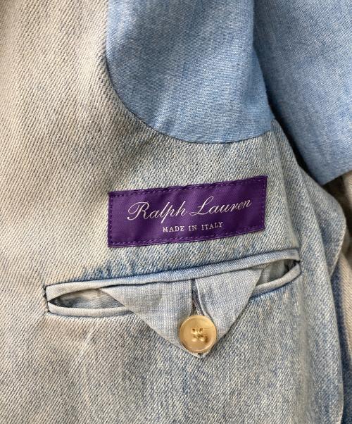 RALPH LAUREN Purple Label（ラルフ ローレン パープル レーベル）RALPH LAUREN Purple Label (ラルフ ローレン パープル レーベル) デニムテーラードジャケット ブルー サイズ:38Sの古着・服飾アイテム