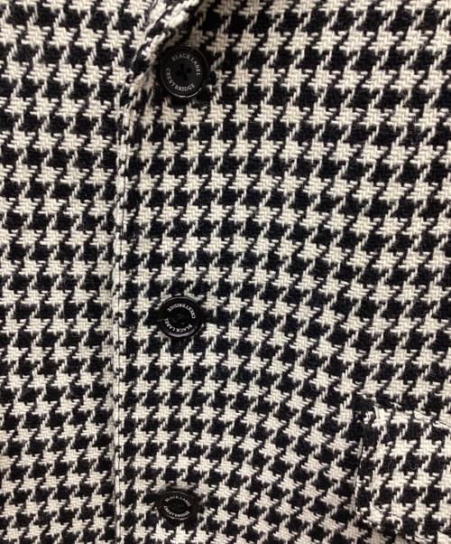 BLACK LABEL CRESTBRIDGE（ブラックレーベル クレストブリッジ）BLACK LABEL CRESTBRIDGE (ブラックレーベル クレストブリッジ) ハウンドトゥースチェスターコート ホワイト×ブラック サイズ:Mの古着・服飾アイテム