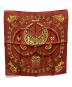 HERMES（エルメス）の古着「カレ45 シルクスカーフ/LES CAVALIERS D'OR 黄金の騎士」｜レッド