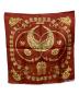 HERMES (エルメス) カレ45 シルクスカーフ/LES CAVALIERS D'OR 黄金の騎士 レッド：15000円