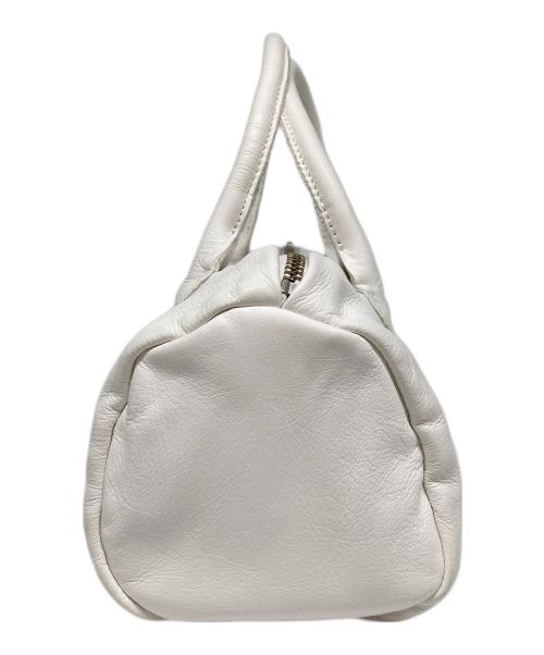 folna（フォルナ）folna (フォルナ) ソフトレザーミニボストンバッグ ホワイトの古着・服飾アイテム