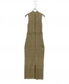 TODAYFULトゥデイフル）の古着「LIFE's  Mixknit Pencil Dress」｜イエロー