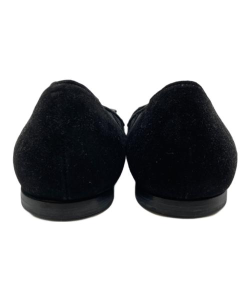 JIMMY CHOO（ジミーチュウ）JIMMY CHOO (ジミーチュウ) シアー ドット柄 フラットパンプス ブラック サイズ:351/2の古着・服飾アイテム