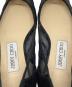 中古・古着 JIMMY CHOO (ジミーチュウ) シアー ドット柄 フラットパンプス ブラック サイズ:351/2：9000円