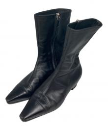 CHANEL（シャネル）の古着「サイドジップストレートチップブーツ」｜ブラック