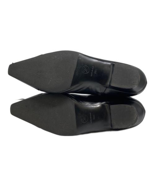 CHANEL（シャネル）CHANEL (シャネル) サイドジップストレートチップブーツ ブラック サイズ:38Cの古着・服飾アイテム