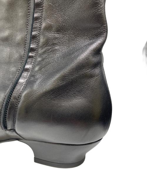 CHANEL（シャネル）CHANEL (シャネル) サイドジップストレートチップブーツ ブラック サイズ:38Cの古着・服飾アイテム