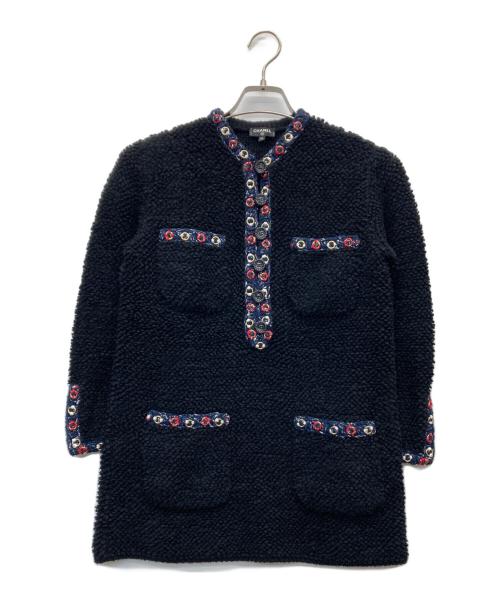 CHANEL（シャネル）CHANEL (シャネル) 19C ココボタン×リング装飾チュニック/19SSクルーズライン ブラック サイズ:34の古着・服飾アイテム