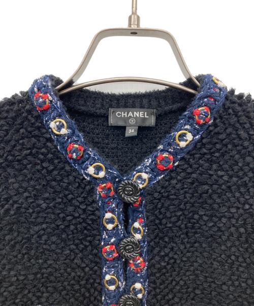 CHANEL（シャネル）CHANEL (シャネル) 19C ココボタン×リング装飾チュニック/19SSクルーズライン ブラック サイズ:34の古着・服飾アイテム