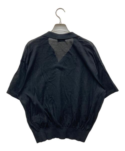 ATON（エイトン）ATON (エイトン) COMPACT COTTON SKIPPER POLO SWEATER ブラック サイズ:02の古着・服飾アイテム