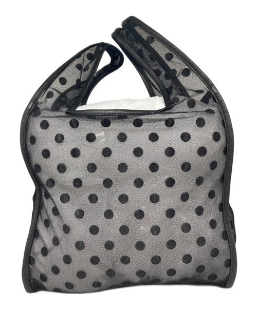 LUDLOW（ラドロー）LUDLOW (ラドロー) ドット×メッシュトートバッグ ブラックの古着・服飾アイテム