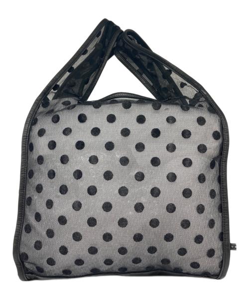 LUDLOW（ラドロー）LUDLOW (ラドロー) ドット×メッシュトートバッグ ブラックの古着・服飾アイテム