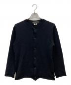 COMME des GARCONS HOMME PLUSコムデギャルソンオムプリュス）の古着「08AW ウールクルーネックカーディガン/AD2008 TIME FOR MAJIC」｜ブラック