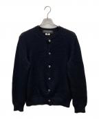 COMME des GARCONS HOMME PLUSコムデギャルソンオムプリュス）の古着「ウールクルーネックカーディガン/AD2006」｜ブラック