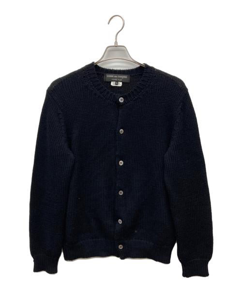 COMME des GARCONS HOMME PLUS（コムデギャルソンオムプリュス）COMME des GARCONS HOMME PLUS (コムデギャルソンオムプリュス) ウールクルーネックカーディガン/AD2006 ブラック サイズ:Mの古着・服飾アイテム