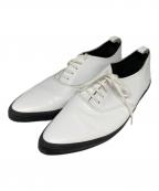COMME des GARCONS HOMME PLUSコムデギャルソンオムプリュス）の古着「レザーレースアップシューズ」｜ホワイト