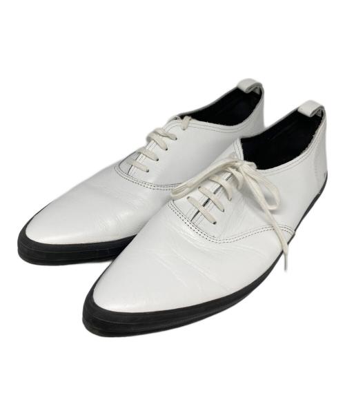 COMME des GARCONS HOMME PLUS（コムデギャルソンオムプリュス）COMME des GARCONS HOMME PLUS (コムデギャルソンオムプリュス) レザーレースアップシューズ ホワイト サイズ:27の古着・服飾アイテム