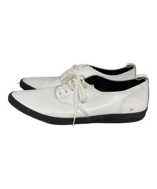 COMME des GARCONS HOMME PLUS（コムデギャルソンオムプリュス）COMME des GARCONS HOMME PLUS (コムデギャルソンオムプリュス) レザーレースアップシューズ ホワイト サイズ:27の古着・服飾アイテム