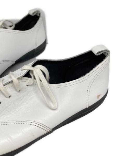 COMME des GARCONS HOMME PLUS（コムデギャルソンオムプリュス）COMME des GARCONS HOMME PLUS (コムデギャルソンオムプリュス) レザーレースアップシューズ ホワイト サイズ:27の古着・服飾アイテム