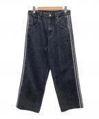 adidasアディダス）の古着「アディカラー デニム ファイヤーバードパンツ」｜ブラック