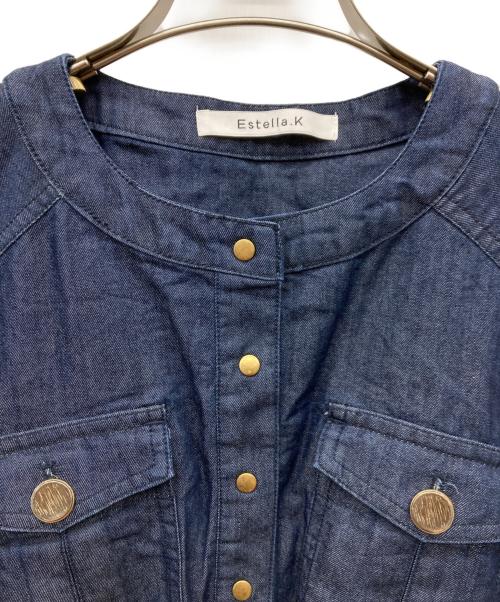 Estella.K（エステラケー）Estella.K (エステラケー) デニムワンピース インディゴ サイズ:Freeの古着・服飾アイテム